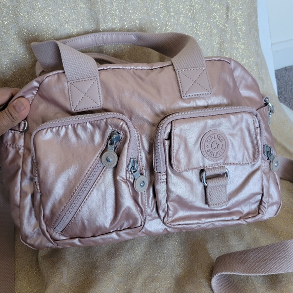 ๐ฏ% Authentic Kipling crossbody bag handbag boxybag largesize light pink color - Picture 3 of 8